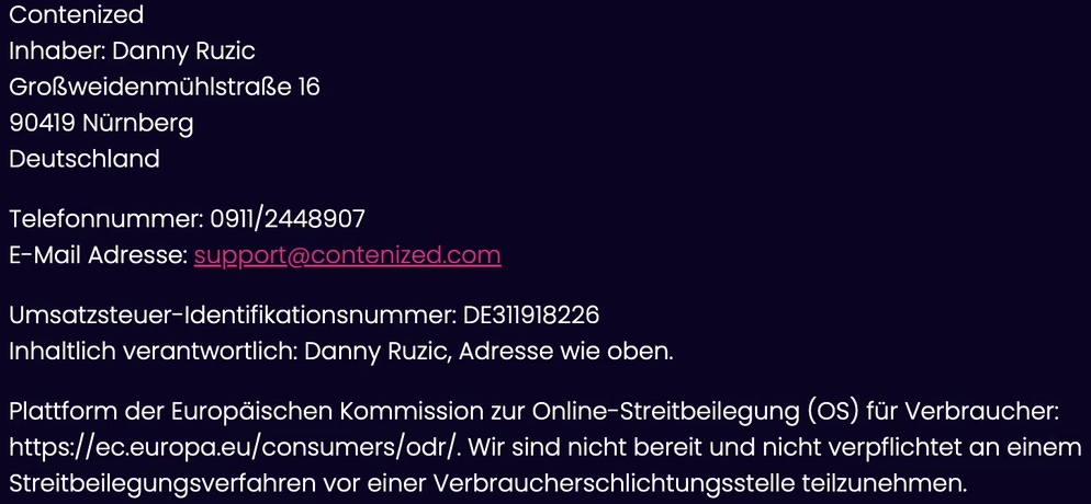 Impressum anzeigen